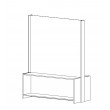 Free-standing Office Partition - Double Sided Open Shelves